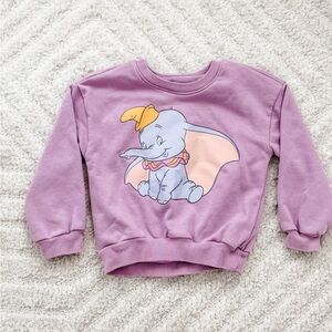 Zara Toddler Girls Light Purple Disney Dumbo Sweatshirt - Size 3T